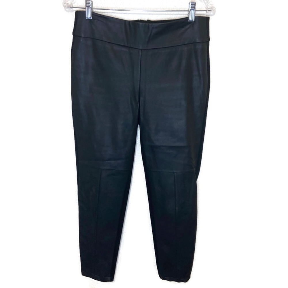 Vera Wang Princess 9 faux leather  pants black